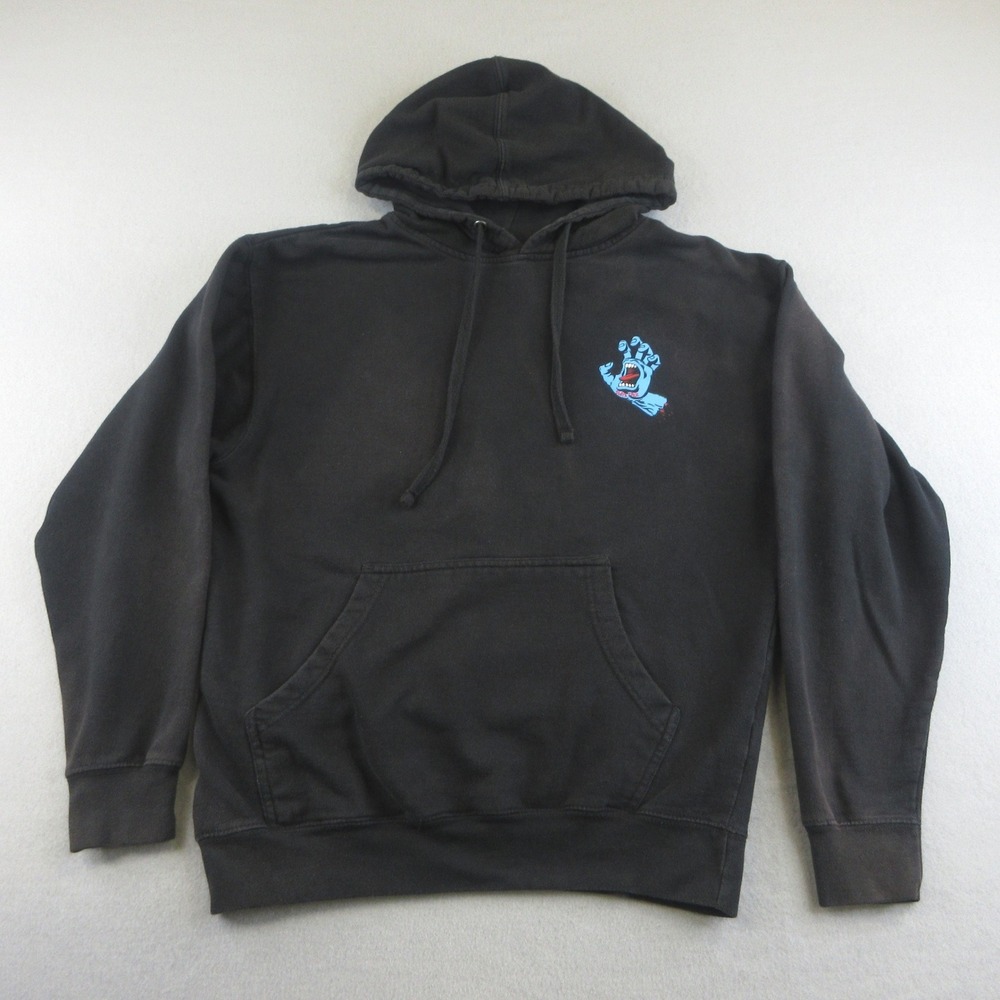 Santa Cruz Skateboards Screaming Hand Hoodie Mens M Black Pullover Sweatshirt